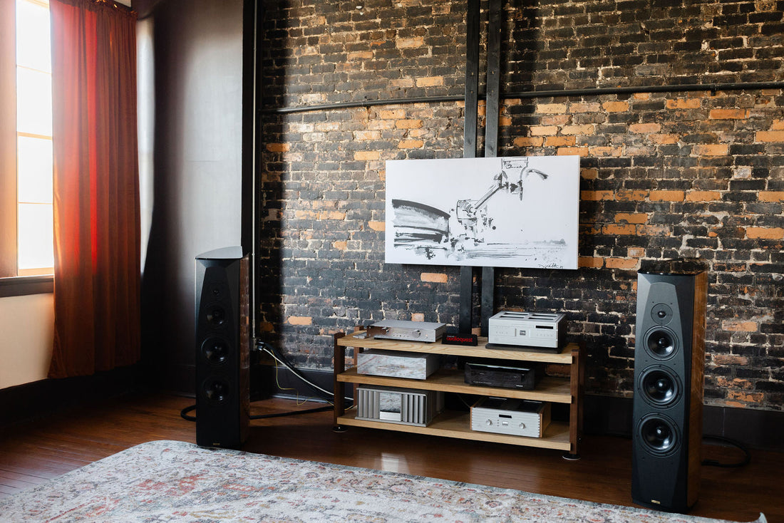 The main listening room at the expanded Absoulute AV showroom