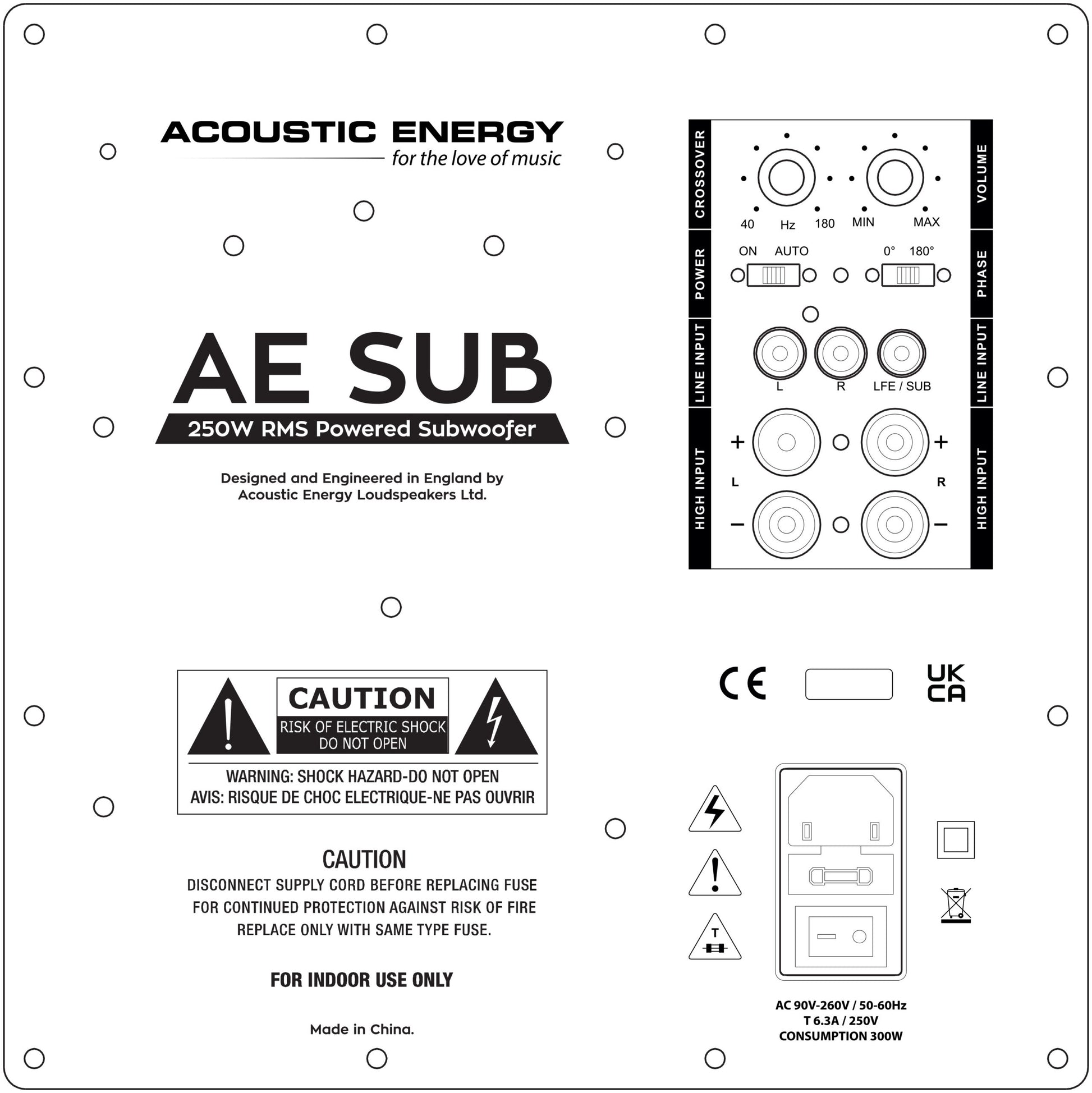 Acoustic Energy AE Sub Active Subwoofer